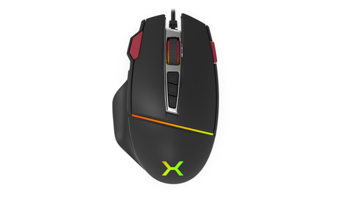 Krux Fuze Pro Gaming Maus Optisch 12000 DPI 11 Tasten USB Typ-A 1,8 m Schwarz