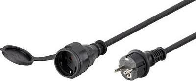Wentronic Goobay Netzkabel 5 m, Schwarz - Schutzkontaktbuchse (Typ F, CEE 7/4) > Typ F (Typ F, CEE 7/4) (71472)