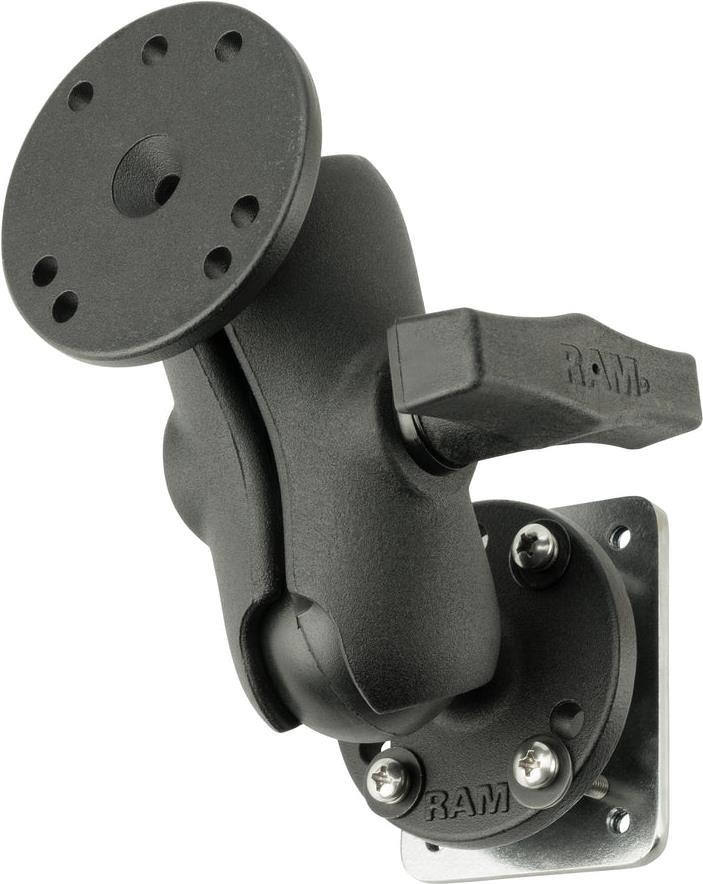 RAM Mounts Set mit Gegenplatte - C-Kugel (1.5" ), kurzer Verbindungsarm, 4-Loch AMPS (RAM-101-B-225B2U)