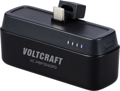 Voltcraft VC-PBP3040PD Powerbank 4500 mAh USB-C PD Li-Ion Schwarz matt Statusanzeige