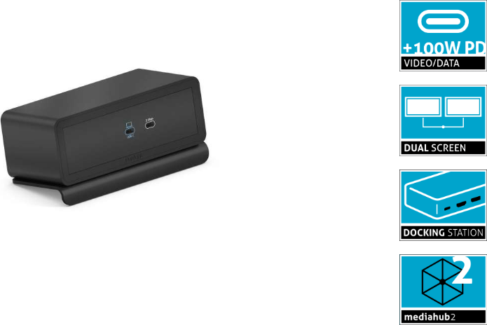 PureLink Dockingstation Mediahub2 USB-C Schwarz (M2-ENC07-9940)