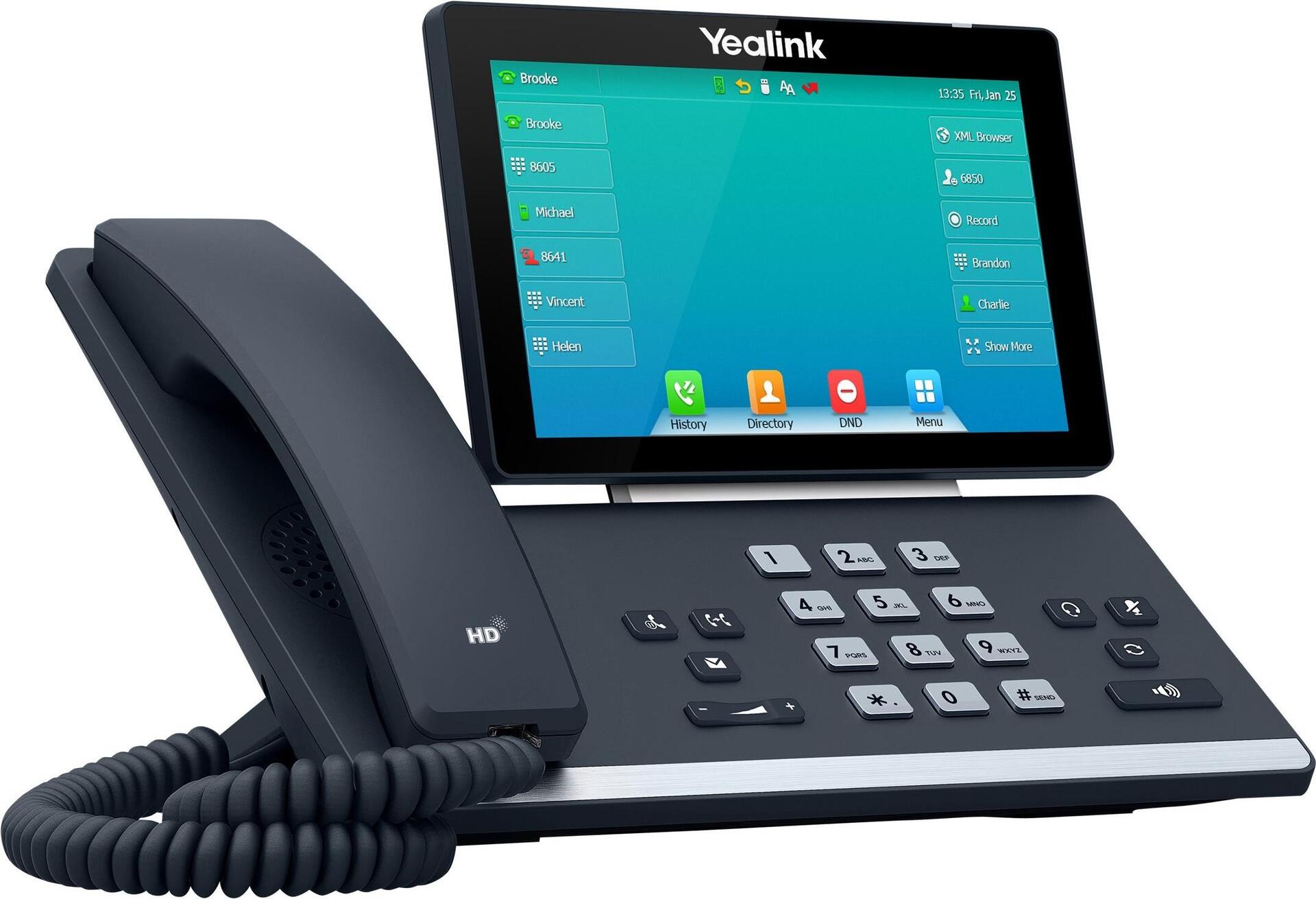 Yealink SIP-T57W VoIP-Telefon 7" Touchscreen WLAN Bluetooth PoE Classic Gray