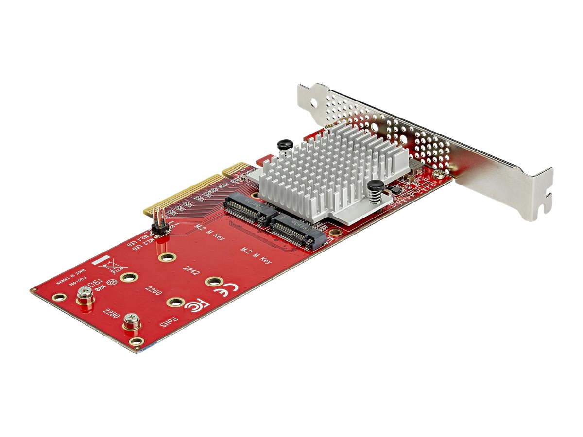 StarTech.com PEX8M2E2 Dual M.2 PCIe SSD-Adapter PCIe 3.0 x8 Rot