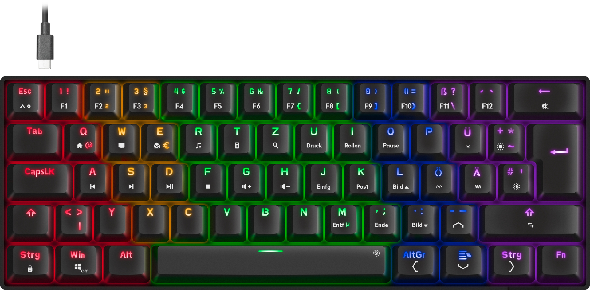 SPEEDLINK ATMOS RGB Mechanische Gaming-Tastatur QWERTZ Schwarz
