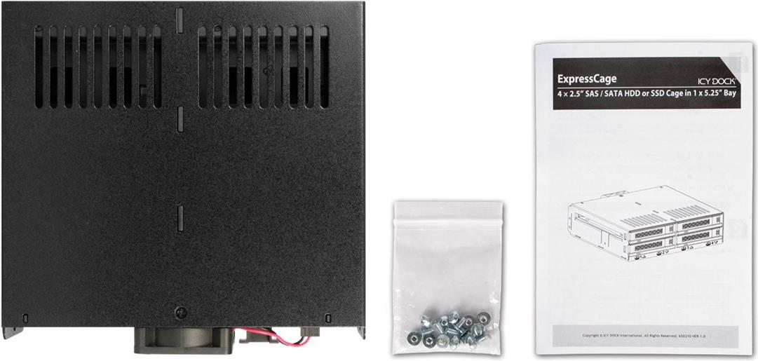 ICY DOCK ExpressCage MB324SP-B 4x 2.5" Backplane für 5.25" Schwarz