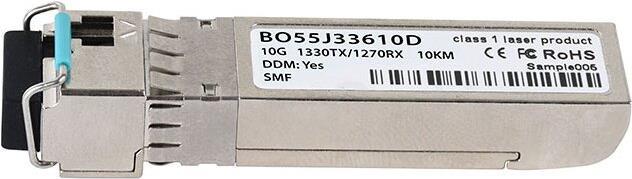 Kompatibler Calix 100-03499 BlueOptics© BO55J33610D SFP+ Bidi Transceiver, LC-Simplex, 10GBASE-BX-D, Singlemode Fiber, TX1330nm/RX1270nm, 10KM, DDM, 0°C/+70°C (100-03499-BO)