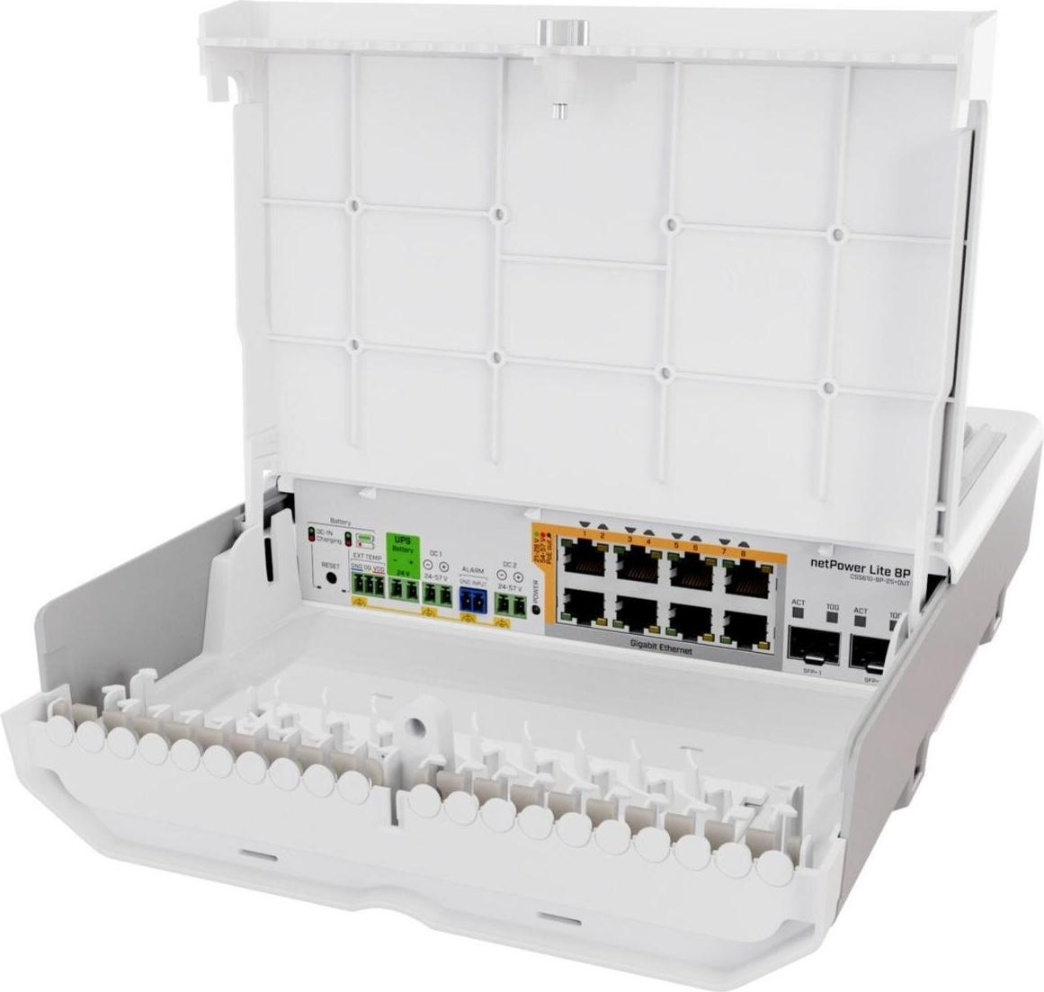 MikroTik Cloud Smart Switch CSS610-8P-2S+OUT, netPower, 8x Gigabit, PoE+, 2x SFP+ (CSS610-8P-2S+OUT)