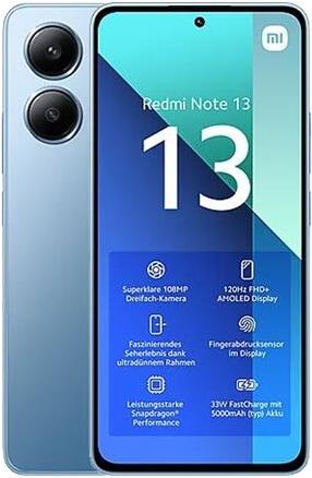 Xiaomi Redmi Note 13 4G Dual Sim 8GB RAM 128GB - Blue (XRN13)