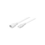 Wentronic Goobay Kaltgeräte Verlängerung 3 m, Weiß - Gerätestecker C14 (Kaltgeräteanschluss) > Gerätebuchse C13 (Kaltgeräteanschluss) (97585)