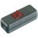 Bachmann 8010 Elektroschalter Wippschalter 2P Schwarz - Rot (924.327)