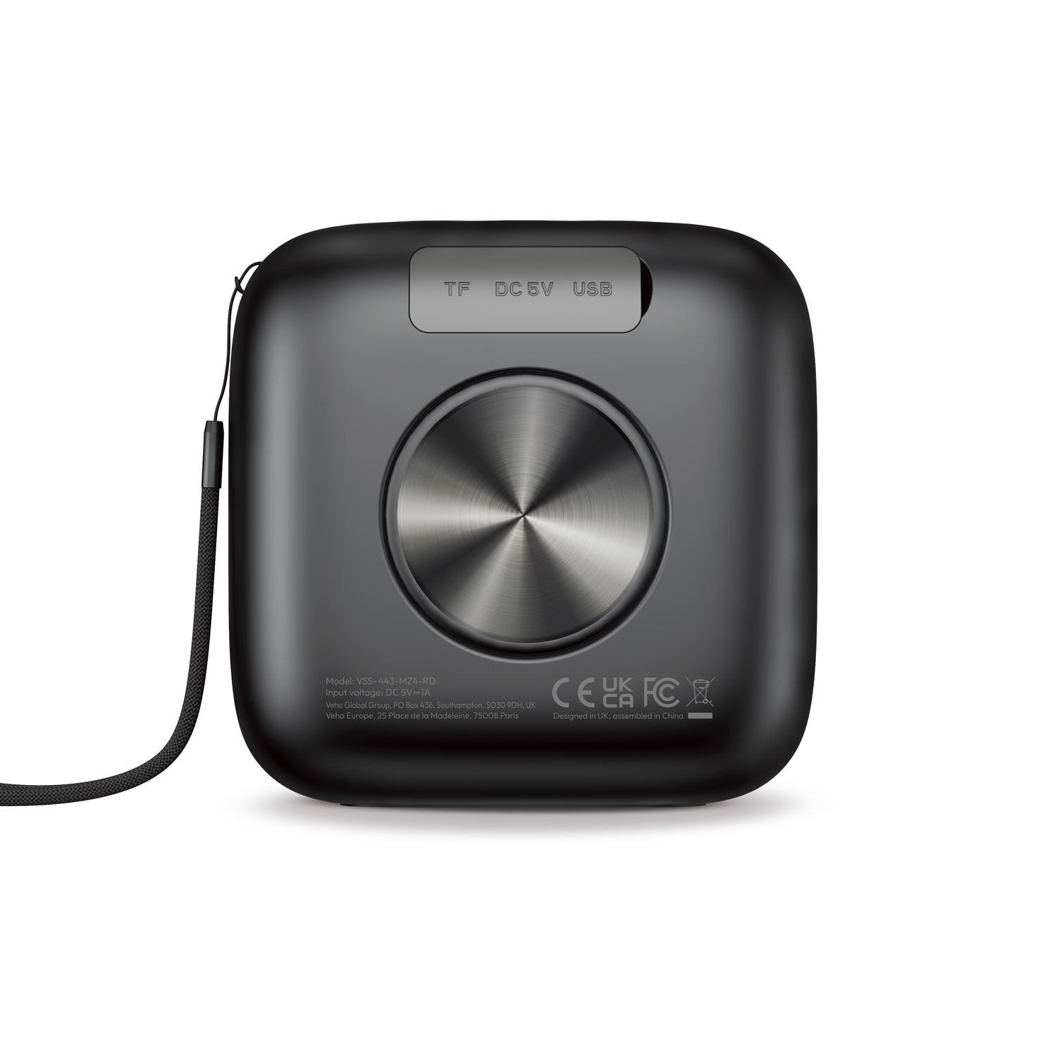 Veho MZ-4 Tragbarer Bluetooth-Lautsprecher Schwarz