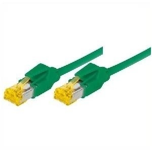 Patchkabel S/FTP, PiMF, Cat 6a, grün, 0,5 m Für 10 Gigabit/s, halogenfrei, mit Draka-Kabel und Hirosesteckern TM31 (bisherige Bezeichnung S/STP) (72200G)