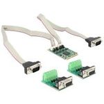 Delock Modul MiniPCIe I/O PCIe full size 2 x Seriell RS-422 / 485 mit 600 W Überspannungsschutz (95245)