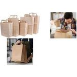 NATURE Star Papier-Tragetaschen, 180 x 80 x 220 mm, braun aus Kraftpapier, 70 g/qm, Tragkraft: 3 kg, - 1 Stück (35565)