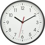 TFA Dostmann 60.3550.01 Funk Wanduhr 24.5 cm x 4.2 cm Schwarz (60.3550.01)