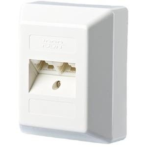 BTR IAE design 2x8(4) R AP, reinweiß Mit ISDN-Abschlusswiderständen, schaltbar(ohne Reduzierstücke) (130040002-I)