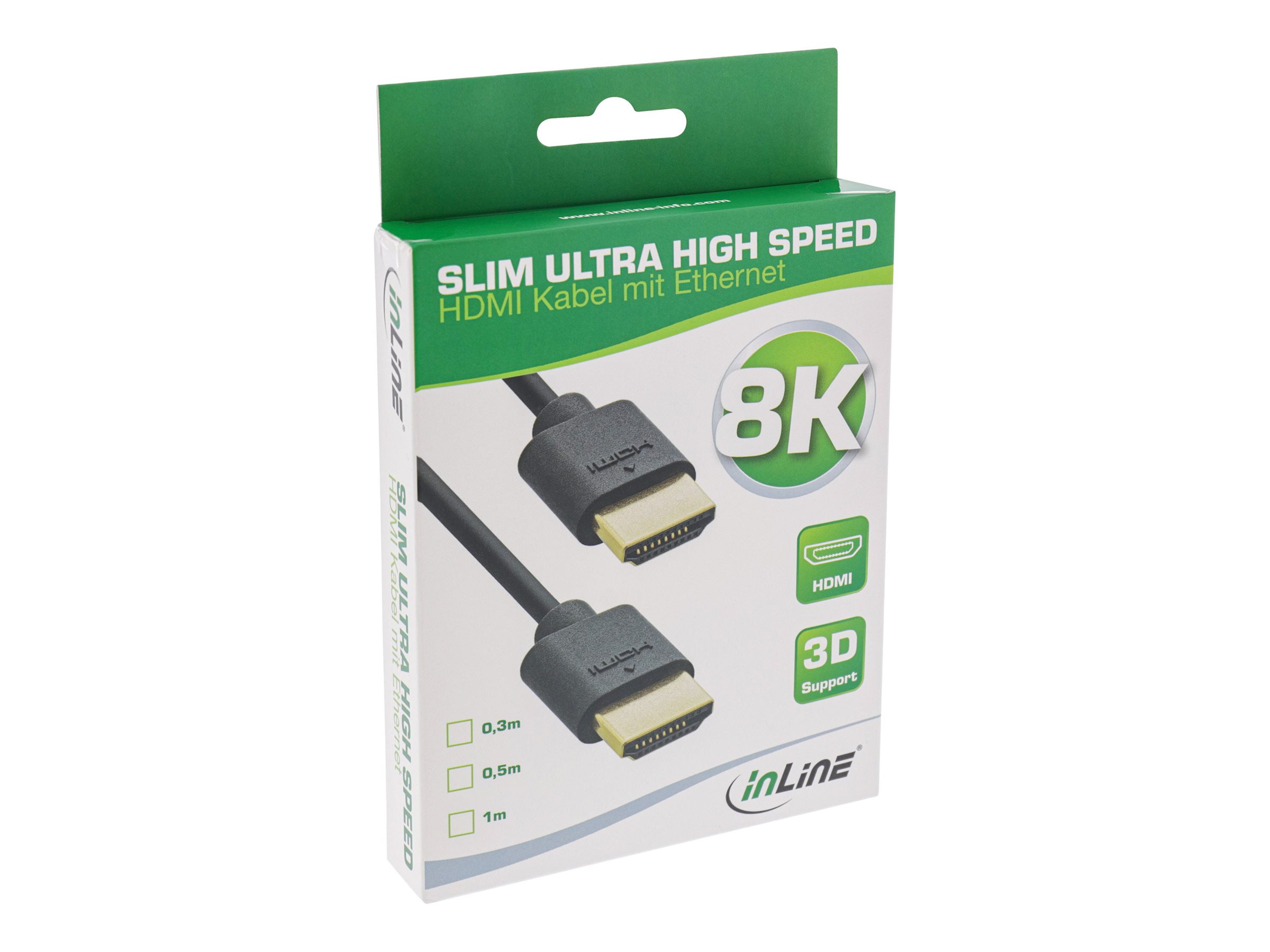 InLine 17901S HDMI-Kabel 1 m Schwarz