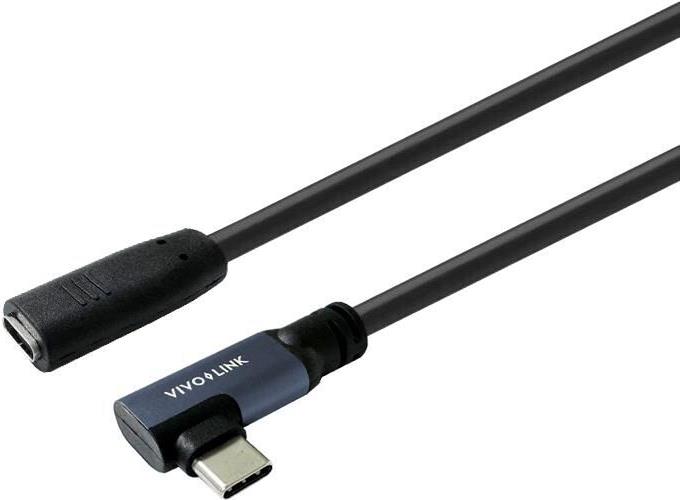 VivoLink USB-C male angled to female 1m USB3.2 Supports 20 Gbps - Digital/Daten (PROUSBCMF1A)