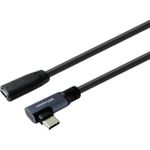 VivoLink USB-C male angled to female 1m USB3.2 Supports 20 Gbps - Digital/Daten (PROUSBCMF1A)