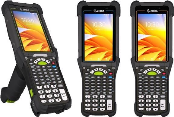 Zebra MC9400, 2D, SE4770, Alpha, Gun, BT, WLAN, NFC, Android, GMS Mobiles Datenerfassungsgerät, 2D, Imager (SE4770), Bildschirmdiagonale: 10,9cm (4,3''), Tastenfeld (Anzahl Tasten 58 keys, alphanumerisch), Pistolengriff, Vibration, Bluetooth, WLAN (Wi-Fi 6E), NFC, Micro SD-Slot, Qualcomm Octa Core, 2,4GHz, RAM: 6GB, Flash: 128MB, Android, inkl.: Google Mobile Services, Akku, 7000mAh, Schutzart: IP65, IP68 (MC9401-0G1J6HSS-A6)