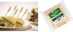 PAPSTAR Fingerfood-Spieße "Golf", Länge: 120 mm aus Bambus, im Polybeutel - 1 Stück (37278)