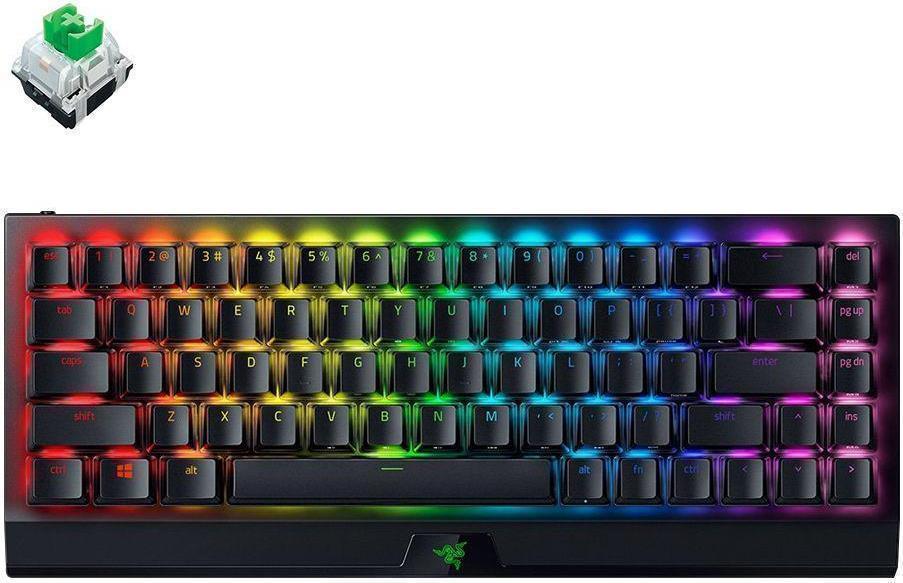 Razer BlackWidow V3 Mini HyperSpeed Tastatur USB + RF Wireless + Bluetooth QWERTY US Englisch Schwarz (RZ03-03892000-R3M1)