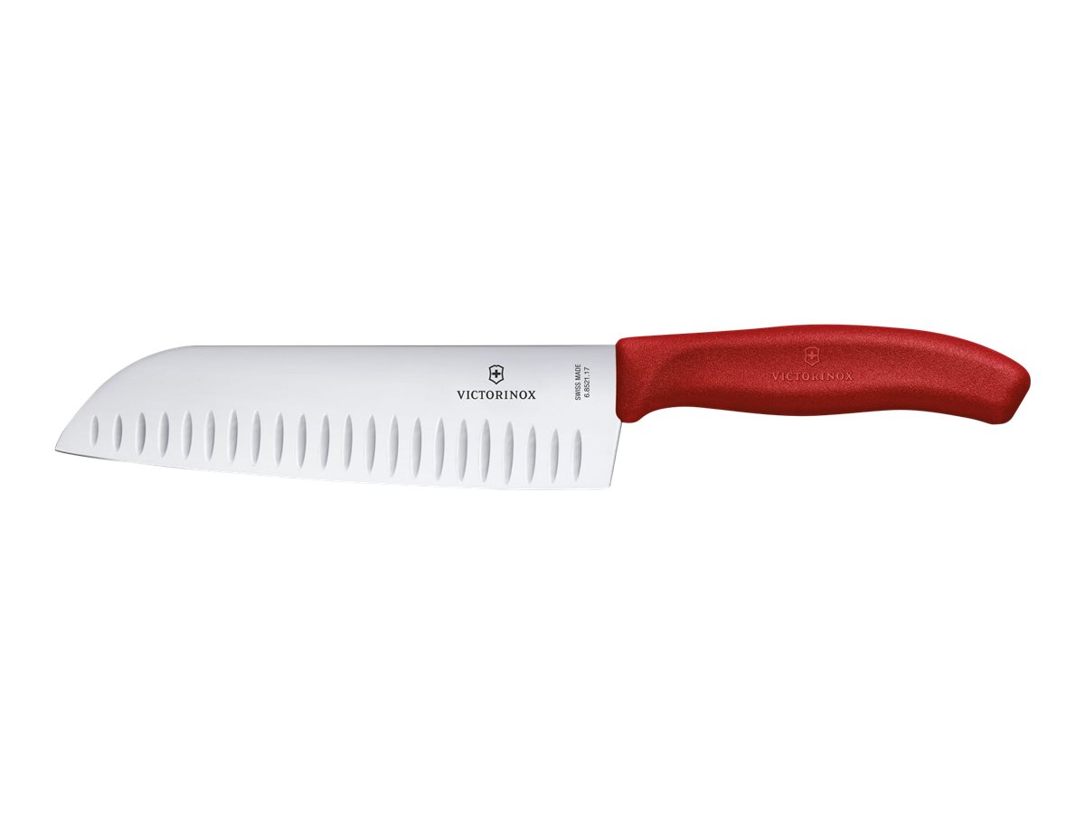 Victorinox Swiss Classic Santokumesser 17 cm Edelstahl Rot/Silber