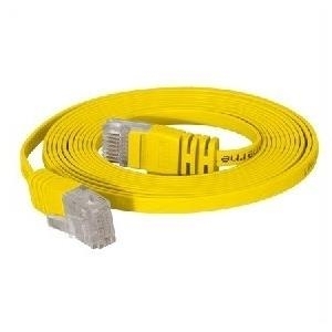 Patchkabel UTP cat. 6. slim-line. 0.5m. gelb Für 10 Gigabit/s, halogenfrei, mit besonders schmalem Knickschutz (77800y)