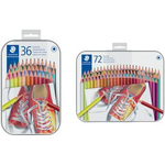 STAEDTLER Hexagonal-Buntstift, 36er Metall-Etui sechseckig, poliert in Farbe der Mine, Minenstärke: 3.0 mm, - 1 Stück (175 M36)