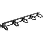 Lanberg Kabelführungspanel 19" 5 Ringe 1U Typ B schwarz (AK-1205-B)