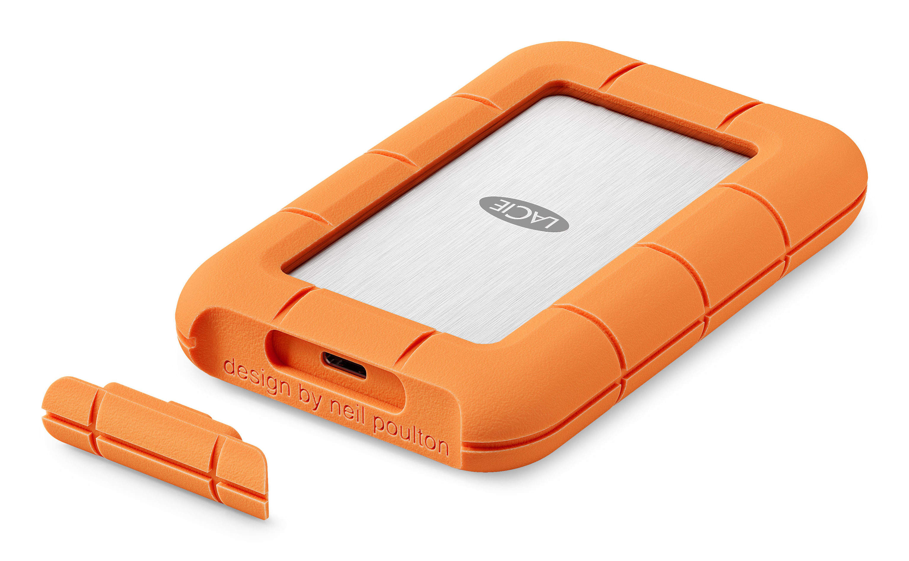 LaCie Rugged SSD4 Externe SSD 4 TB USB-C Orange, Silber