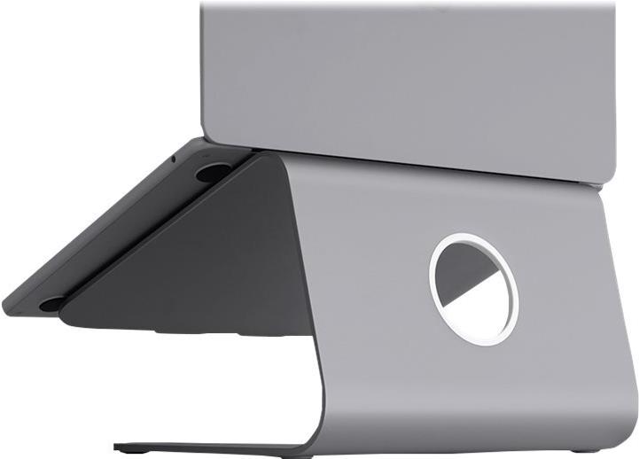 RAIN DESIGN mStand Laptop Stand midnight 26,5cm Auflageflaeche ergonomisch Tischstaender Alu MacBook Höhe verstellbar Design (10090)