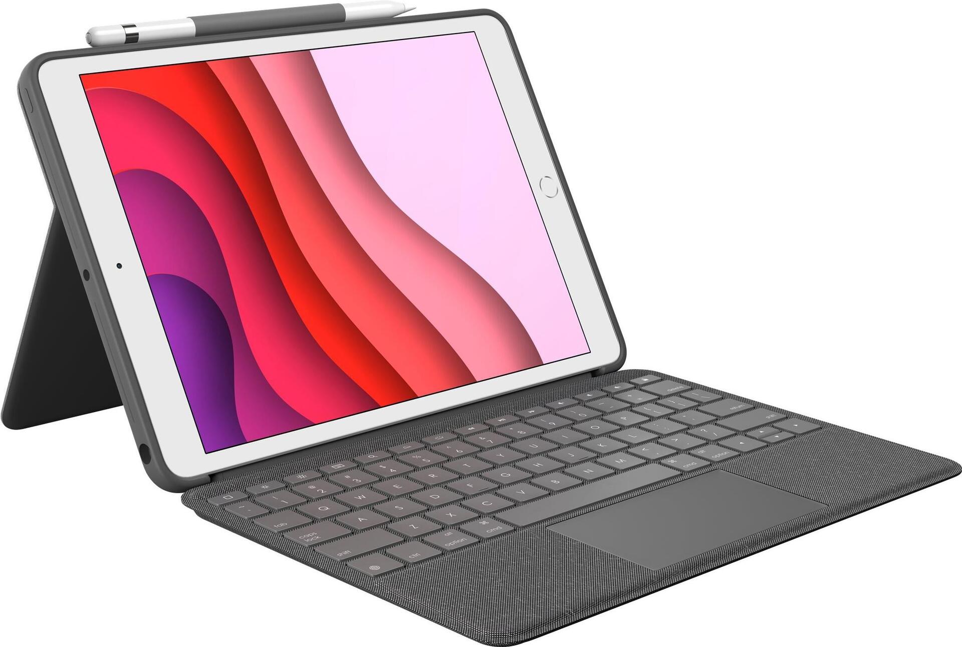 Logitech Combo Touch Tastatur und Foliohülle mit Trackpad Graphite