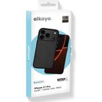 alkaya LUCID Handy Schutzhülle Leather kompatibel Magsafe iPhone 17Pro,schwarz (CS-20170)
