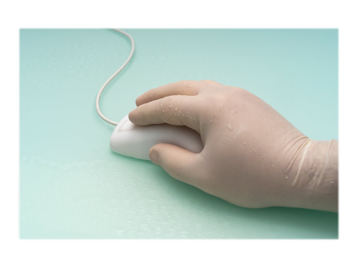 GETT InduMouse Pro IP68 Silikonmaus Infrarot USB 5 Tasten Weiß