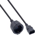 InLine 40er Bulk-Pack Netz Adapter Kabel Kaltgeräte C14 auf Schutzkontakt Buchse (B-16659K)