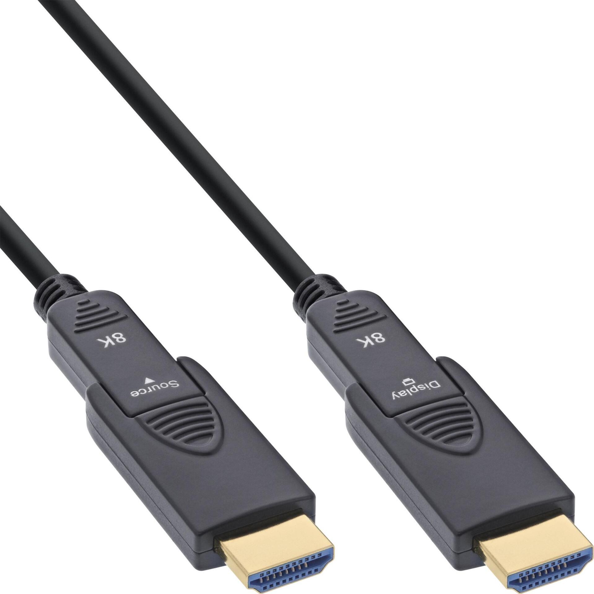 InLine HDMI AOC Kabel Ultra High Speed HDMI 8K4K Stecker abnehmbar 50m (17950O)