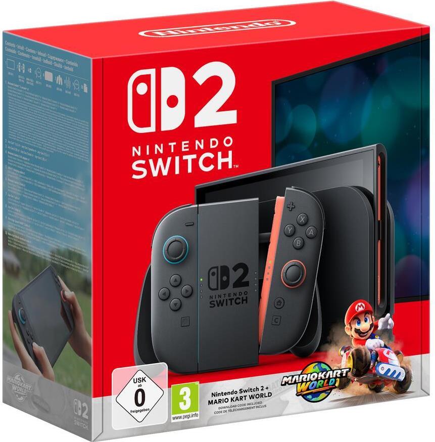 Nintendo Switch 2+ Mario Kart World 2 Schwarz Analog (10015920)