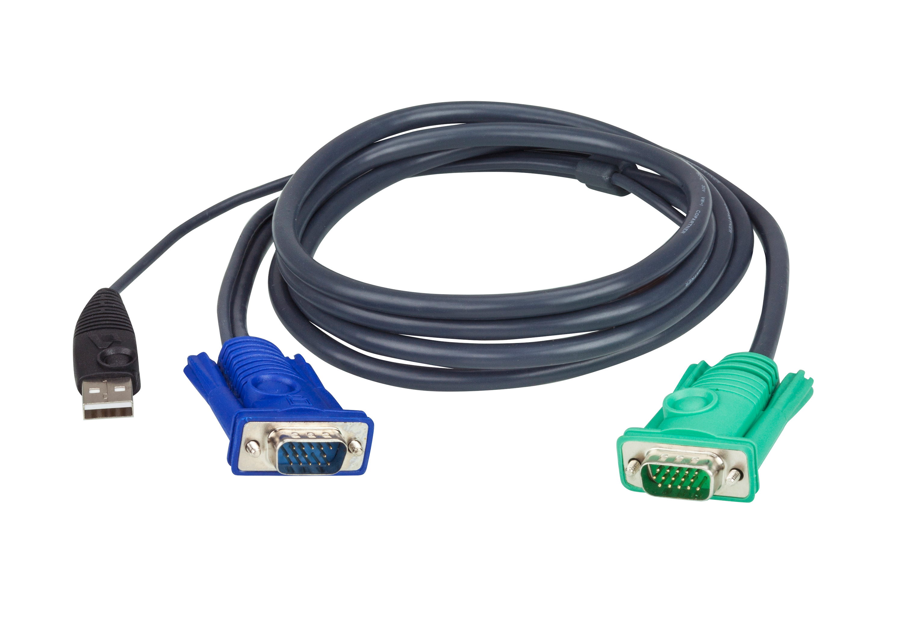 ATEN Micro-Lite 2L-5203U KVM-Kabel 3 m Schwarz