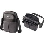 LIGHTPAK Umhängetasche "EPSILON", Polyester, grau verstellbarer Schultergurt, mit gepolstertem Tabletfach, - 1 Stück (46164)