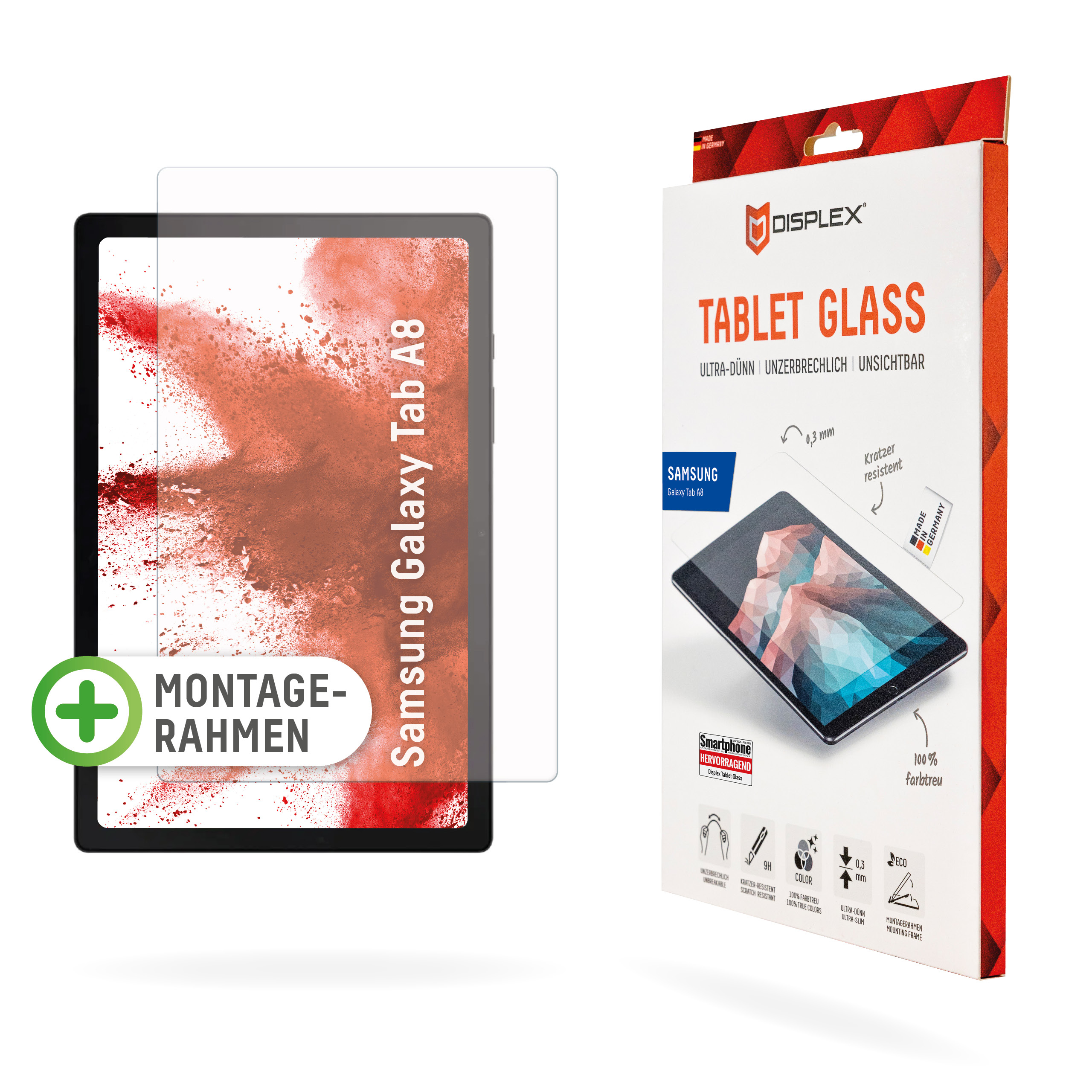 Displex Tablet Glass 10,5" für Samsung Galaxy Tab A8 Transparent