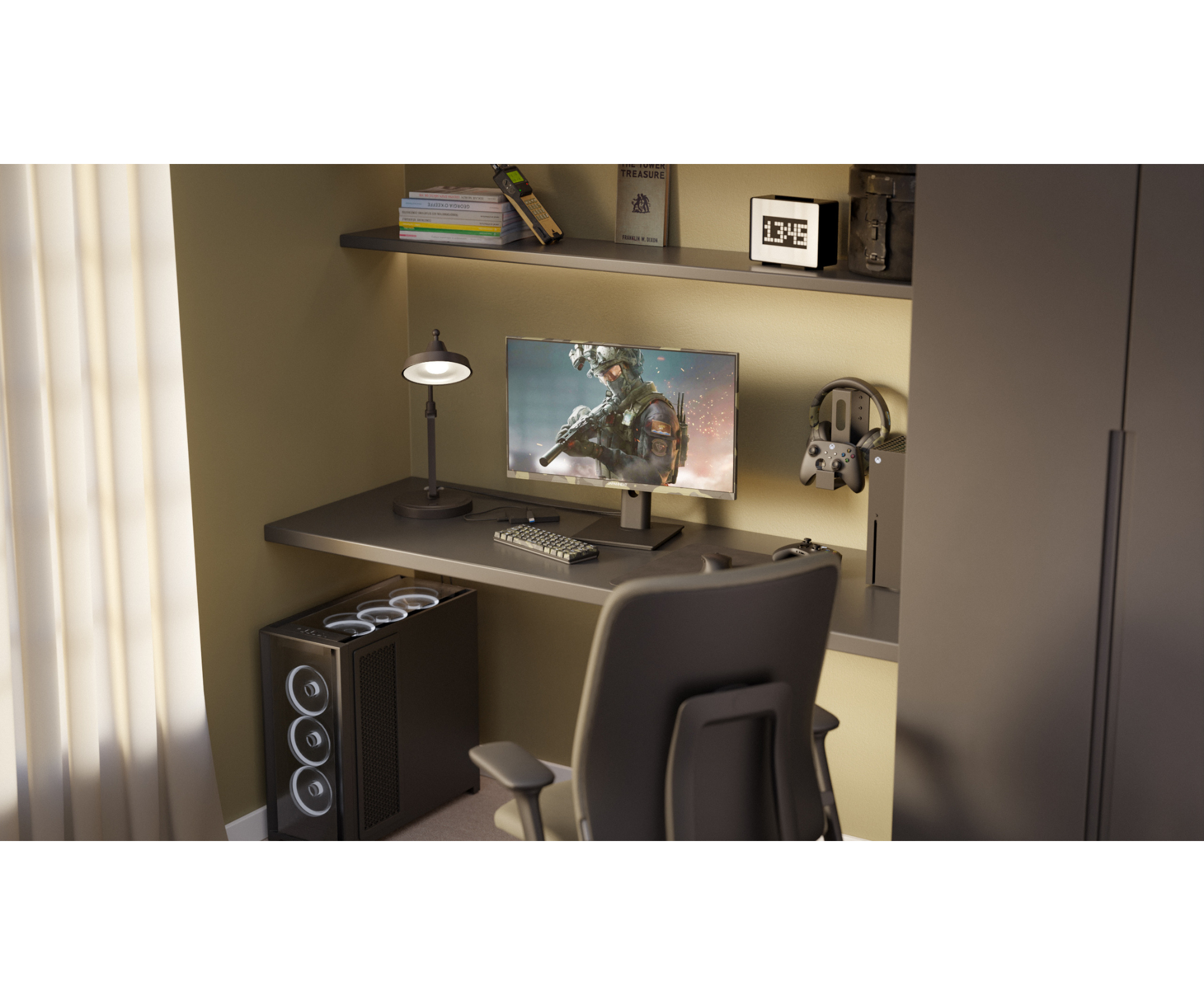 JAPANNEXT JN-IPS238FHD200F-HSP-CAMO 23.8" IPS Gaming Monitor 200 Hz 0.5 ms Schwarz