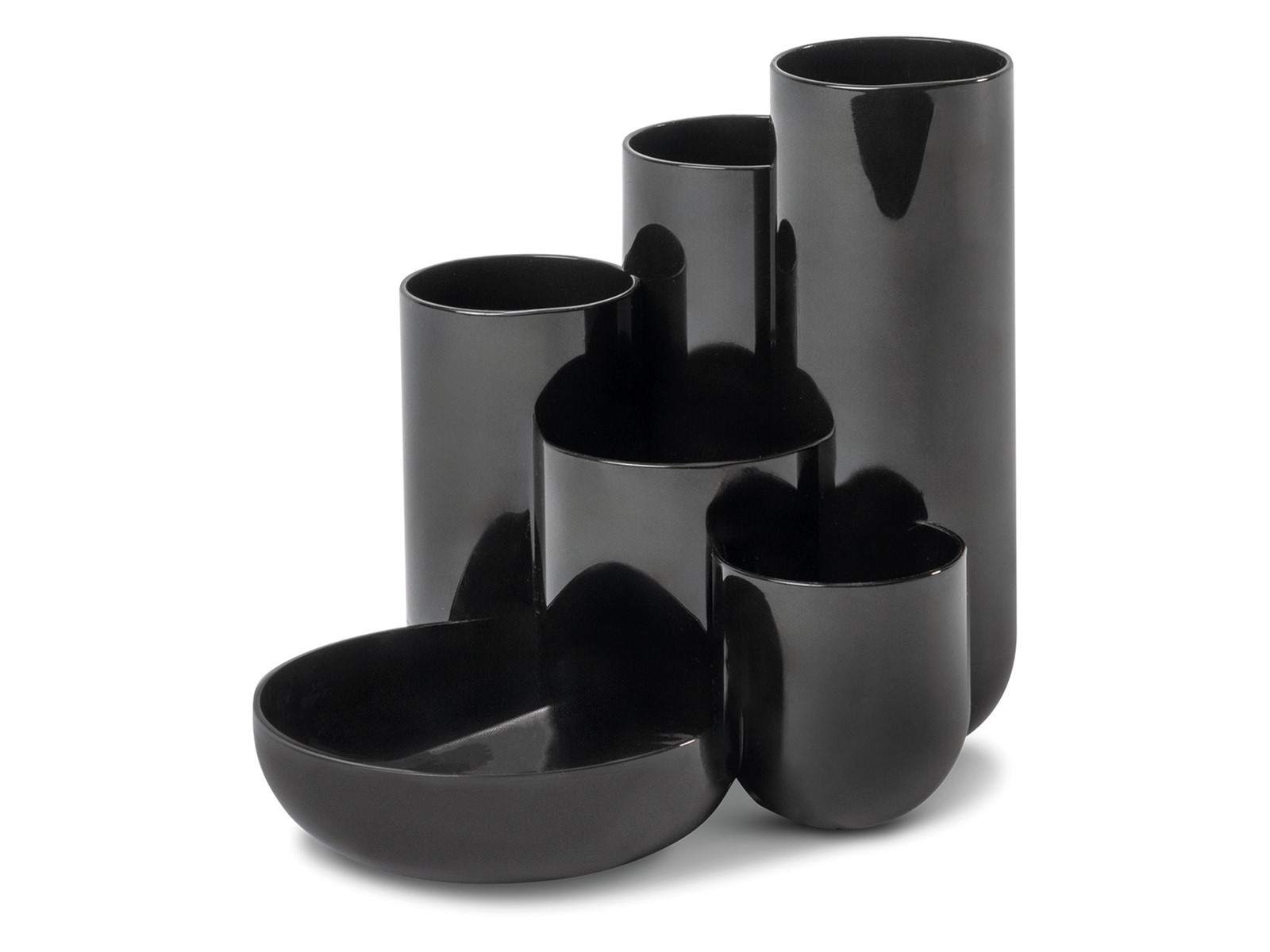 HAN CAMPUS Multiköcher, 6 Fächer, Polystyrol, Schwarz