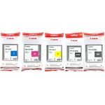Canon Original PFI-107 Druckerpatronen - 5er Multipack (cyan, magenta, gelb, schwarz, mattschwarz) (OPPFI107set)