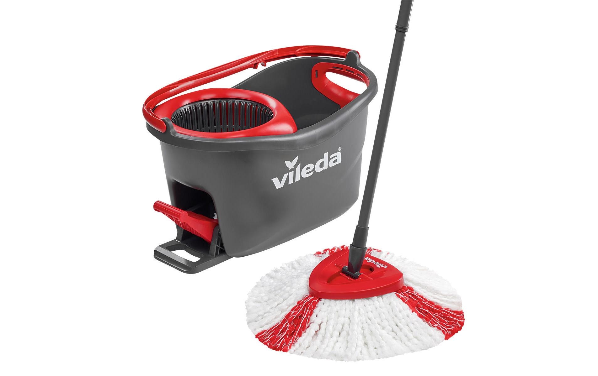 Vileda Easy Wring & Clean Turbo Bodenwisch-Komplettset, Rot/Weiß