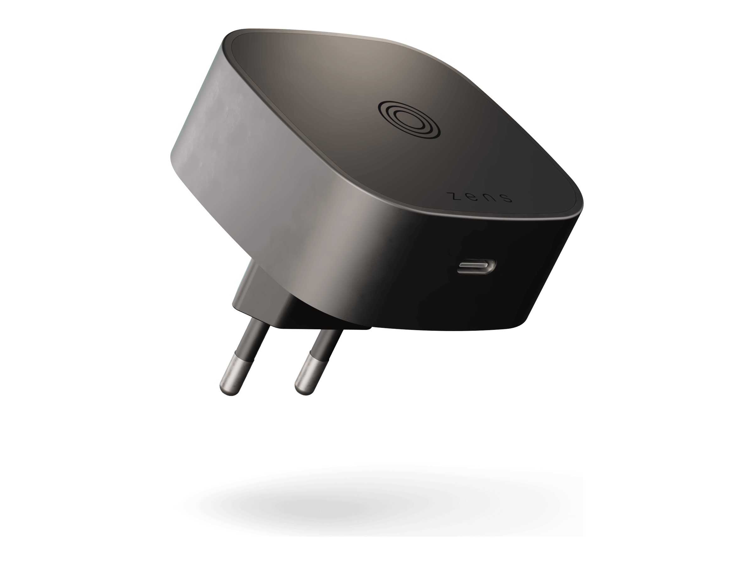 Zens Essential Series Magnetischer Kabelloser Ladeadapter für die Steckdose 18W USB-C Qi2 Schwarz
