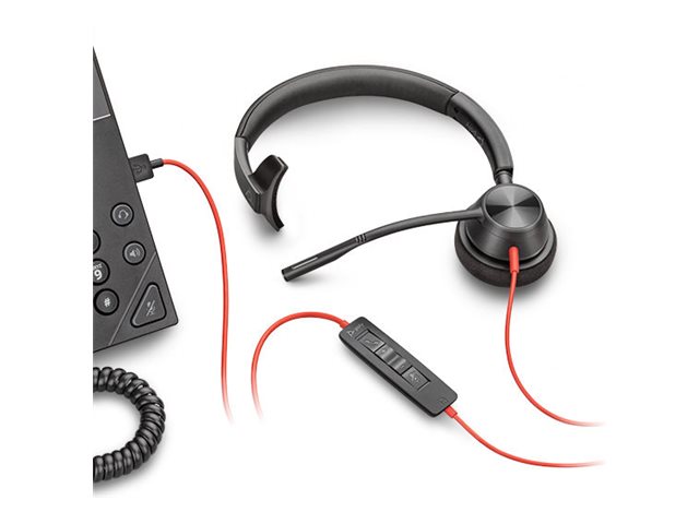 HP Poly Blackwire 3315 On-Ear Headset USB-C 3,5 mm Mono Schwarz