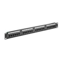 Wentronic Goobay CAT 5e 48,30cm (19")  Patch Panel, 24 Port, Schwarz - UTP ungeschirmt, Schwarz (93865)