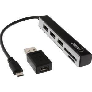 InLine OTG Cardreader with 3 Port USB Hub (66775C)