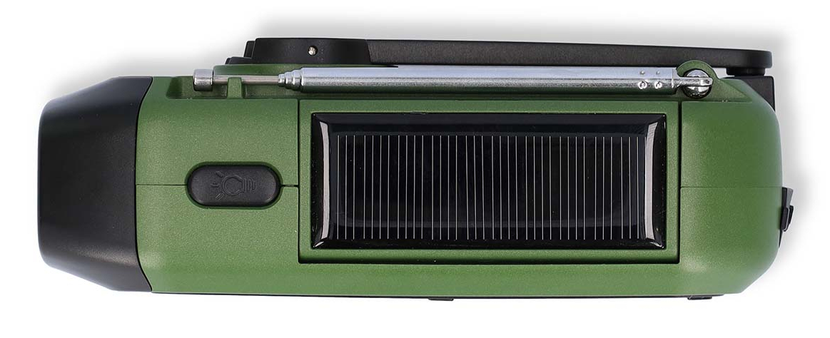 Nedis RDDBCR2000GN Notfallradio DAB+ FM Kurbelradio Solar Powerbank LED-Taschenlampe Grün, Schwarz